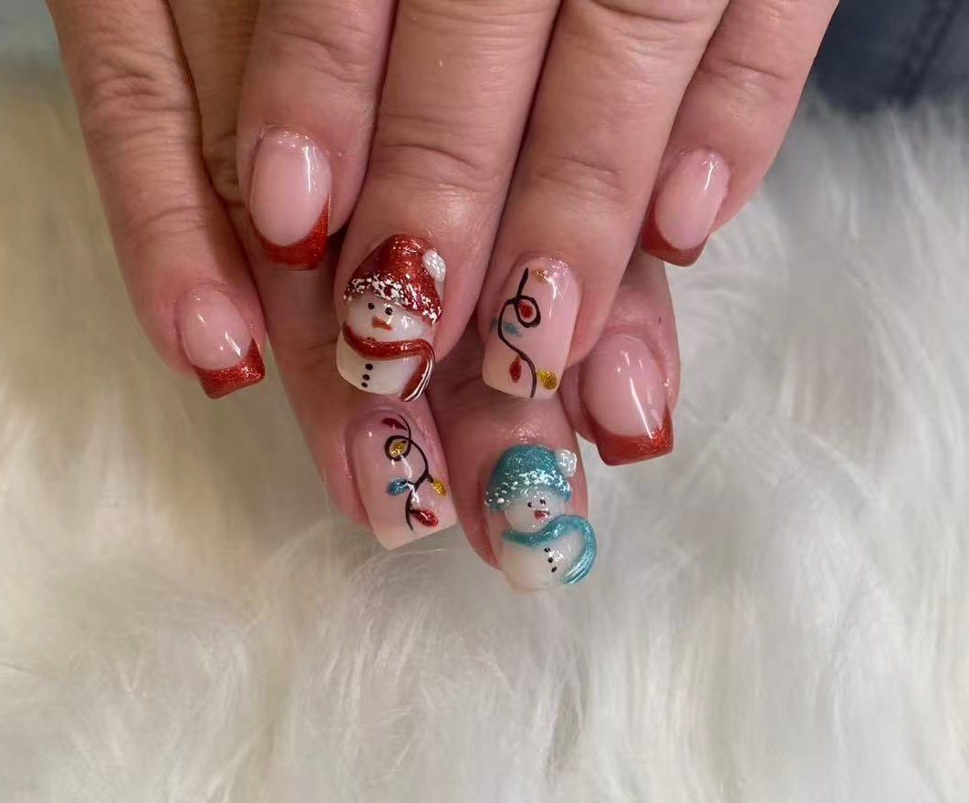 Pastel nail art with crystal accents at Mega Japanese Nail Chelsea NYC